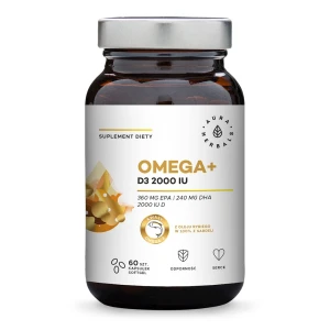 AURA HERBALS Omega+ Vitamin D3 2000 IE (60 gelkapslar) – Nuvalia