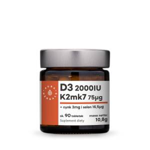 AURA HERBALS Vitamin D3 + K2 + zink + selen (90 tabletter) – Nuvalia