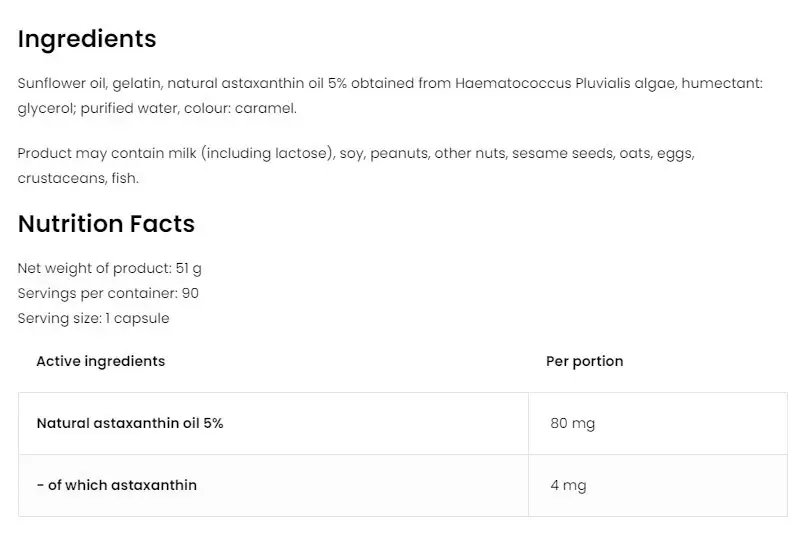 Astaxanthin Forte – 90 kapslar - Bild 2