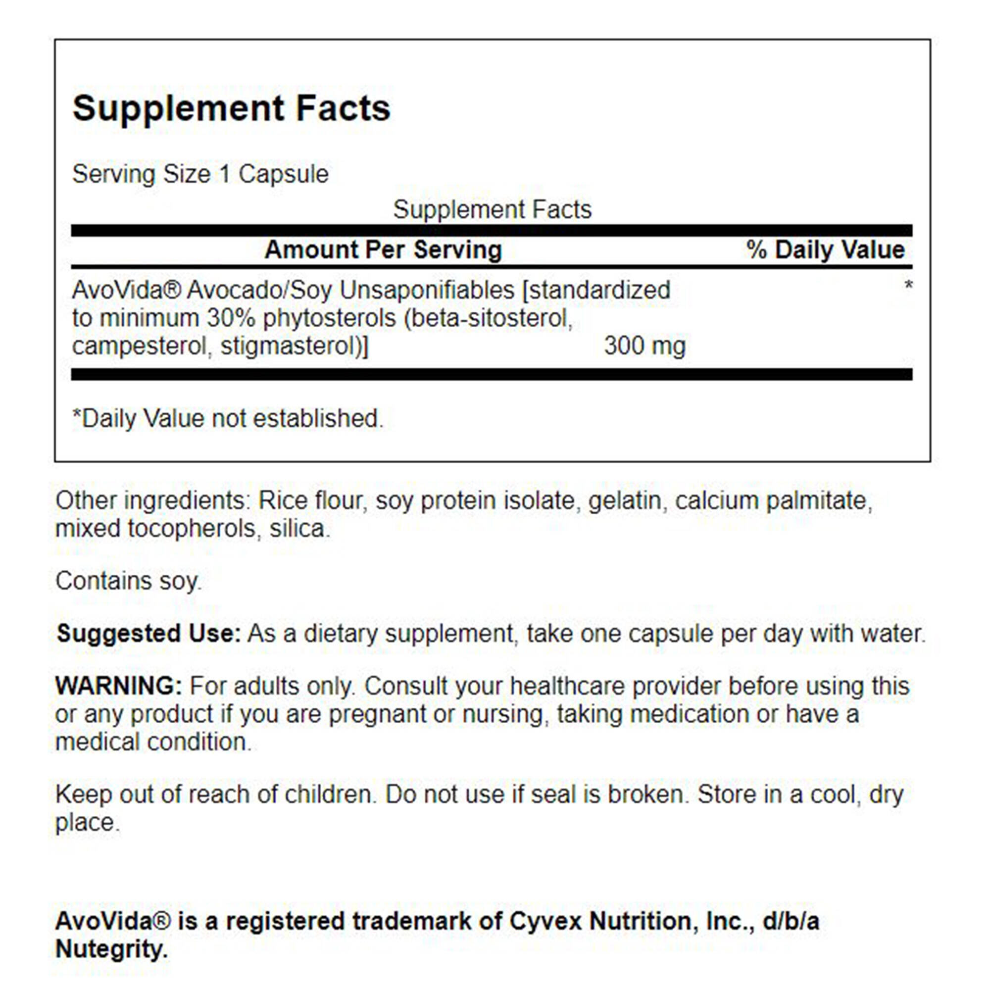 AvoVida, 300mg Maximum Strength – 60 kapslar - Bild 3