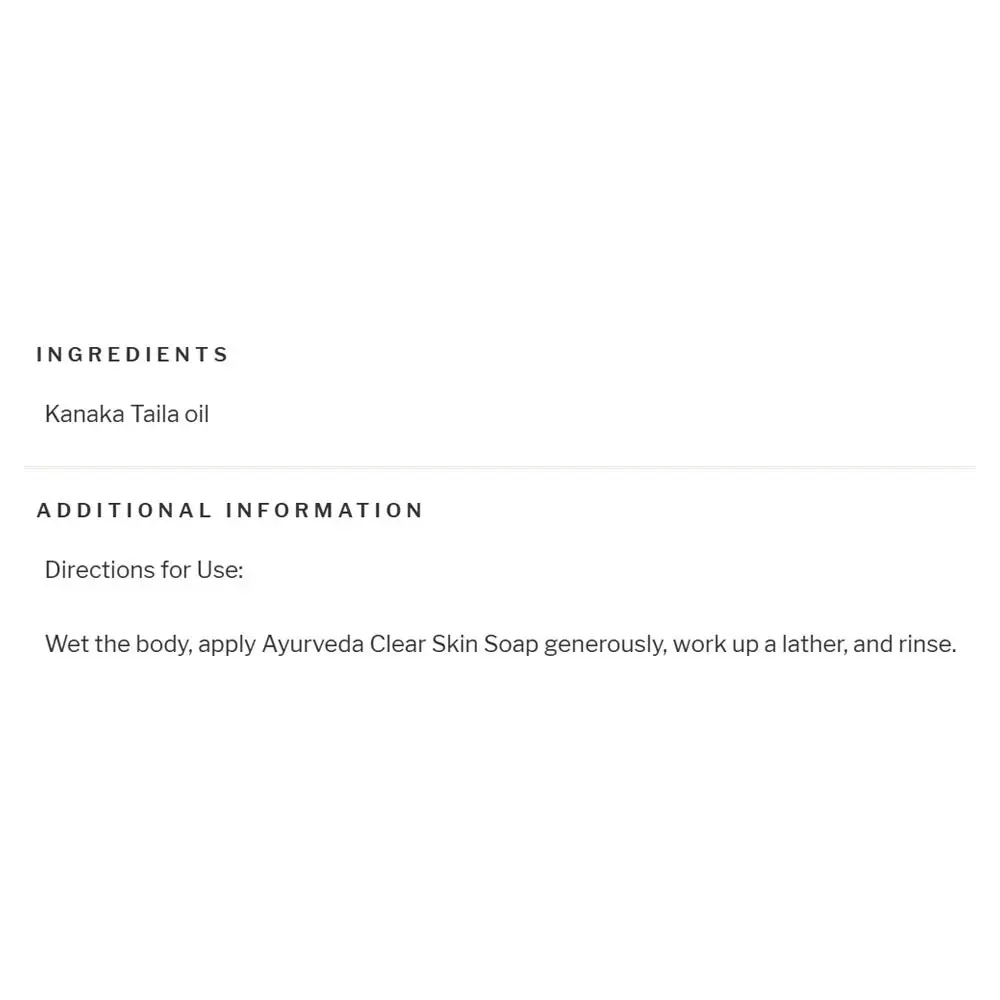 Ayurveda Clear Skin Soap – 125g - Bild 2