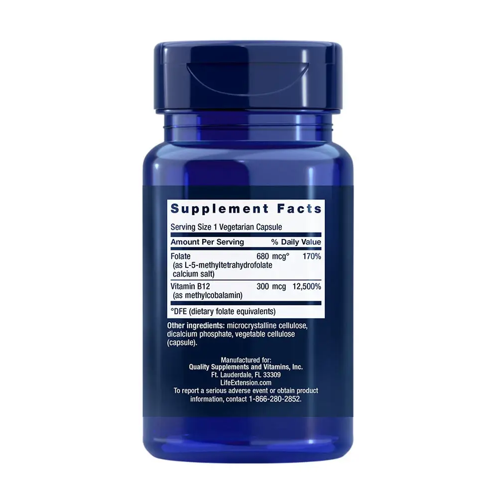 BioActive Folate & Vitamin B12 – 90 vcaps - Bild 2