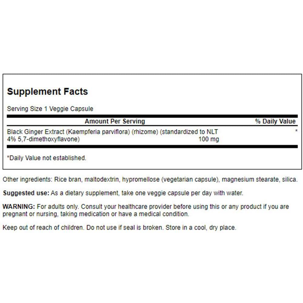 Black Ginger Extract, 100mg – 30 vcaps - Bild 3
