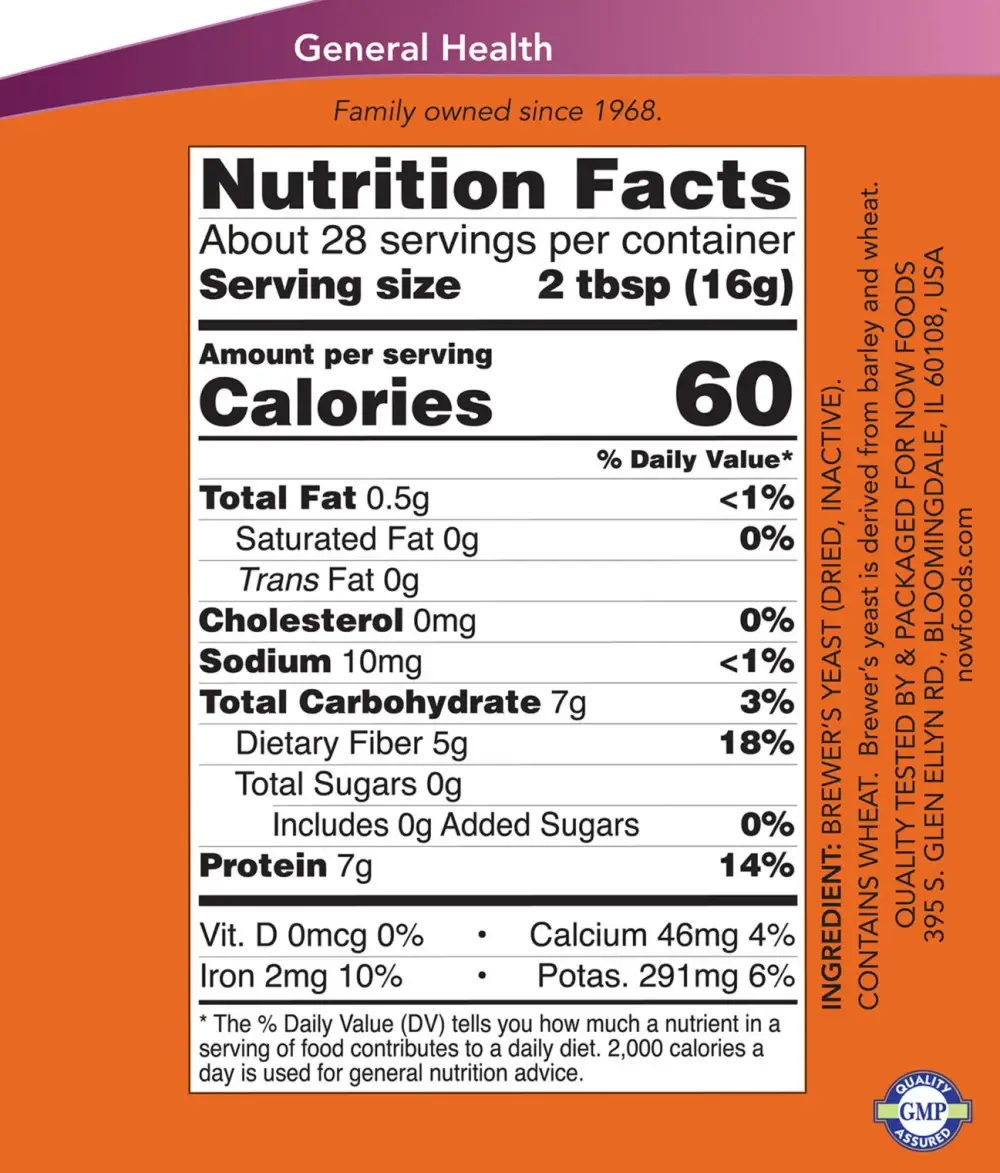 Brewer's Yeast Powder - NOW Foods - 454g - Bild 2