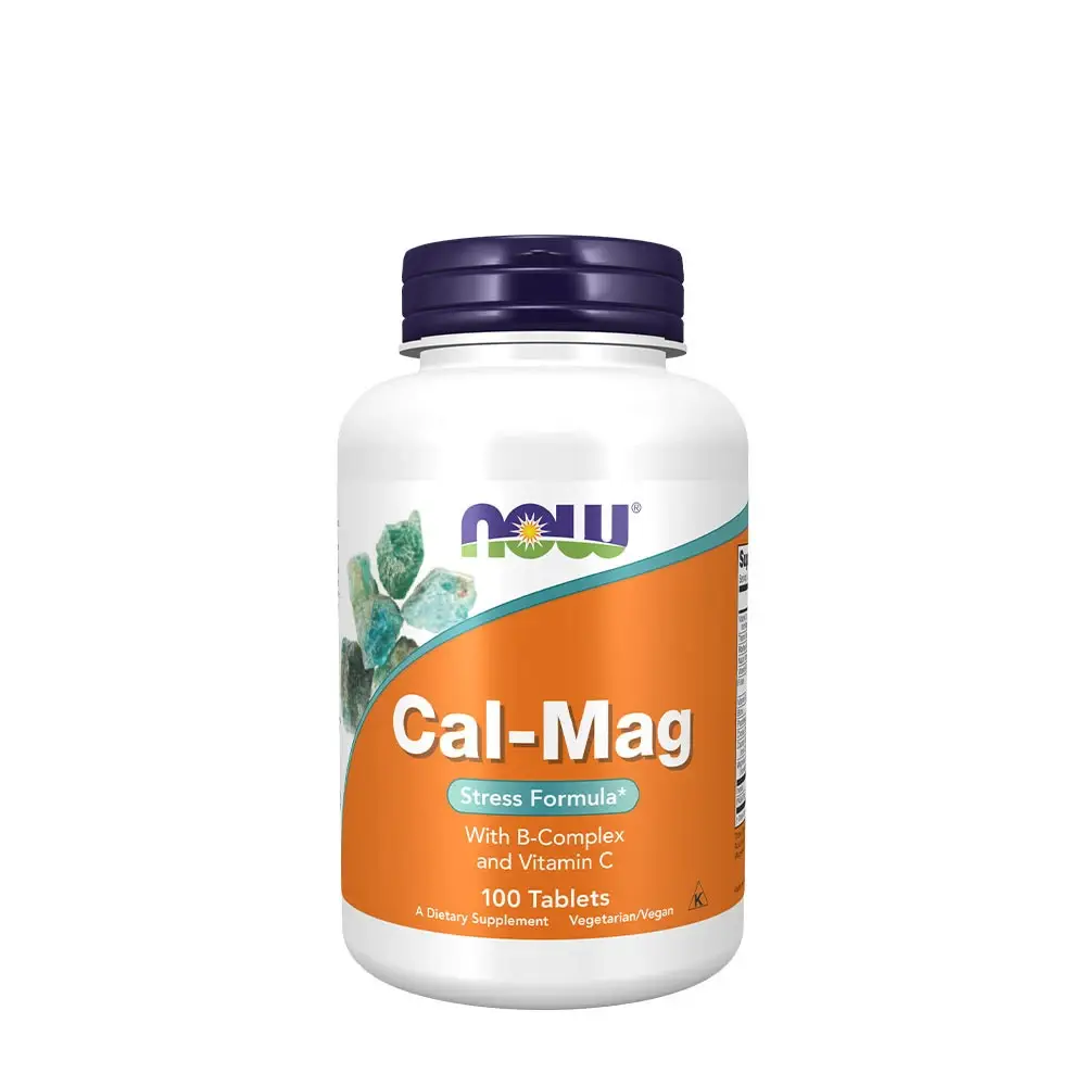 Kalcium- och magnesiumtillskott med B-komplex och C-vitamin – 100 tabletter – Nuvalia