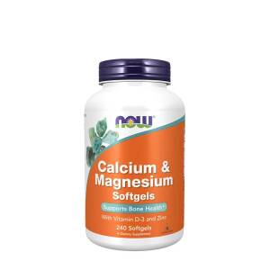 Kalcium och magnesium med D-vitamin och zink – 240 mjuka gelkapslar – Nuvalia