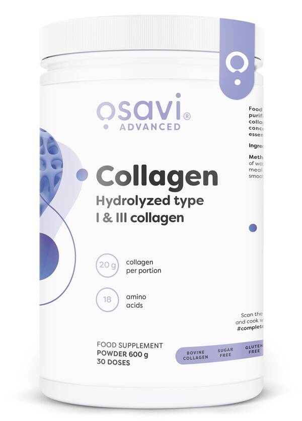 Kollagenpeptider – hydrolyserade typ 1 och 3 – 600 g – Nuvalia