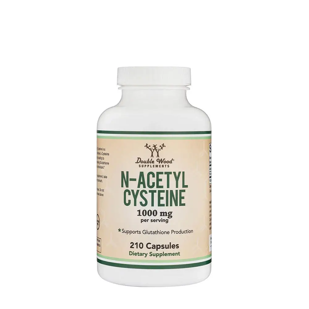 Double Wood kosttillskott med N-acetylcystein (NAC) (210 kapslar) – Nuvalia