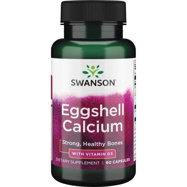 Kalcium från äggskal med vitamin D-3 – 60 kapslar – Nuvalia