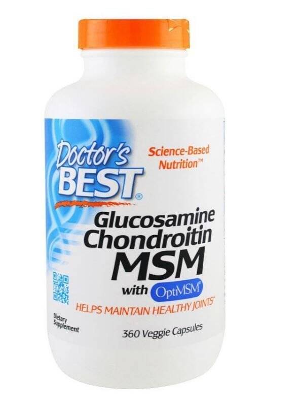 Glukosamin, kondroitin och MSM med OptiMSM – 360 kapslar – Nuvalia