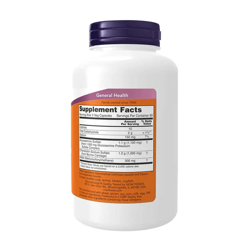 Glucosamine & Chondroitin med MSM – 180 kapslar - Bild 2