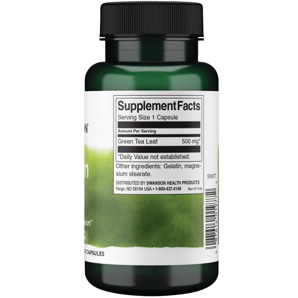 Grönt Te, 500mg – 100 kapslar - Bild 3