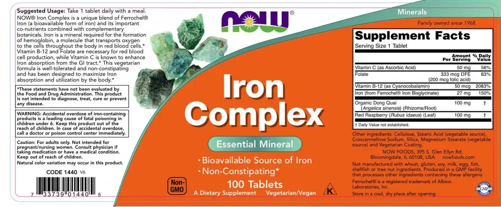 Iron Complex – 100 tabletter - Bild 2