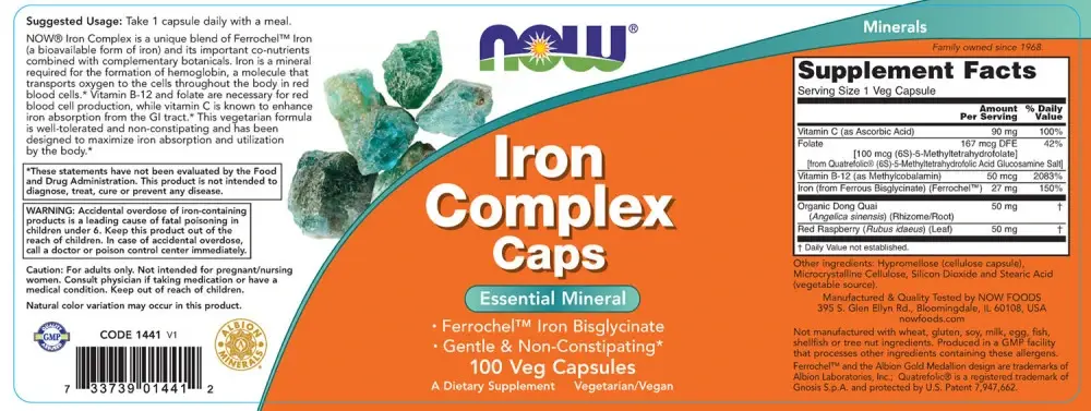 Iron Complex Kapslar – 100 vcaps - Bild 2