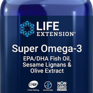 Super Omega-3 EPA/DHA with Sesame Lignans & Olive Extract - 120 enteric coated softgels