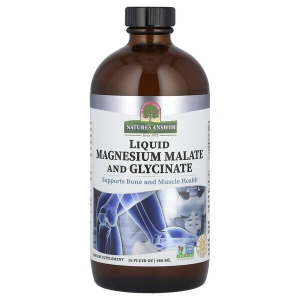 Flytande magnesiummalat och glycinat – 480 ml – Nuvalia