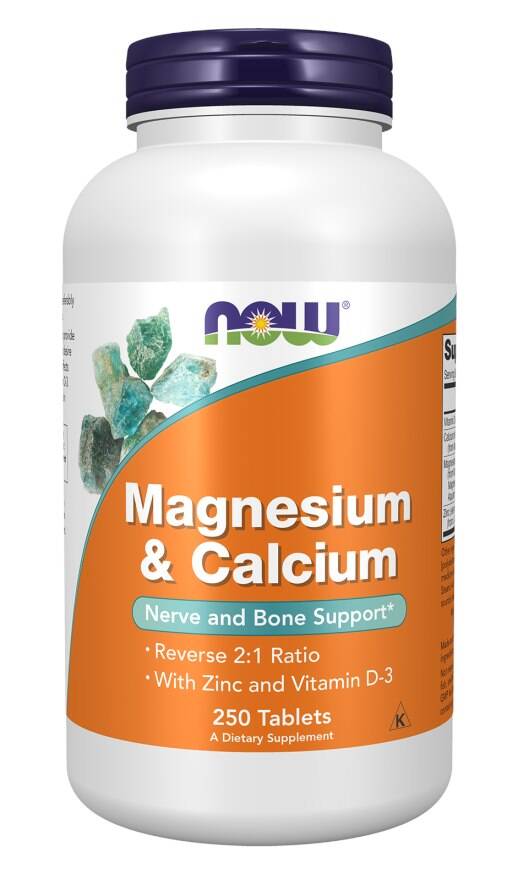 Magnesium och kalcium med zink och vitamin D3 – 250 tabletter – Nuvalia