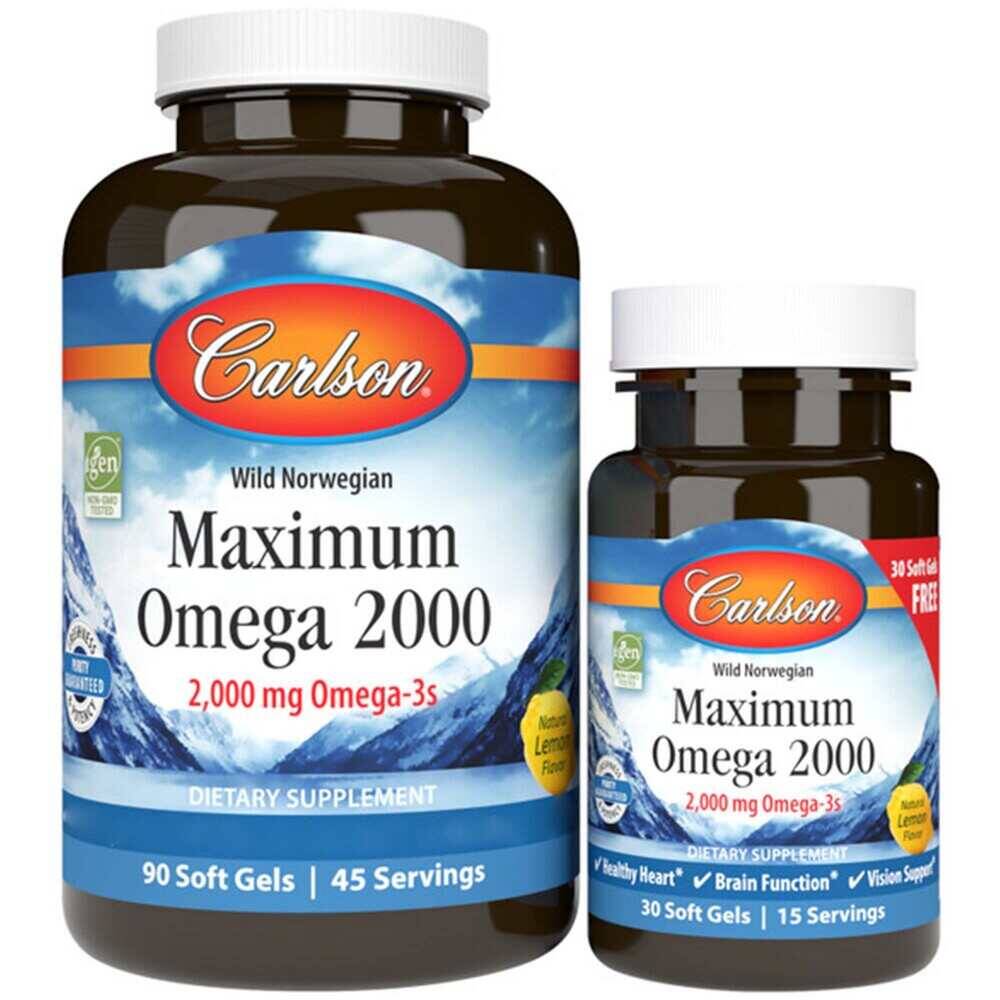 Maximum Omega 2000 – 90 + 30 mjukgelékapslar - Bild 2