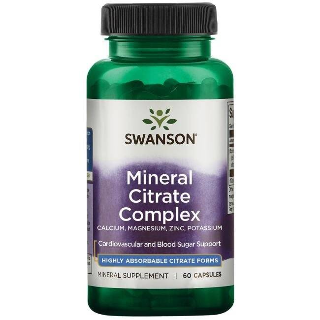 Mineral- och citratkomplex – 60 kapslar – Nuvalia