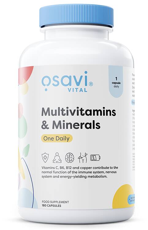 Multivitaminer och mineraler One Daily – 180 kapslar – Nuvalia