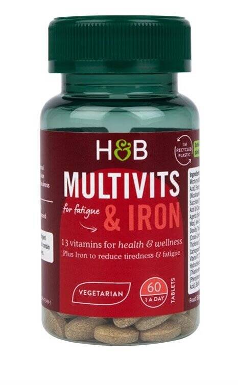 Multivitaminer och järn – 60 tabletter (EAN 5059604689468) – Nuvalia