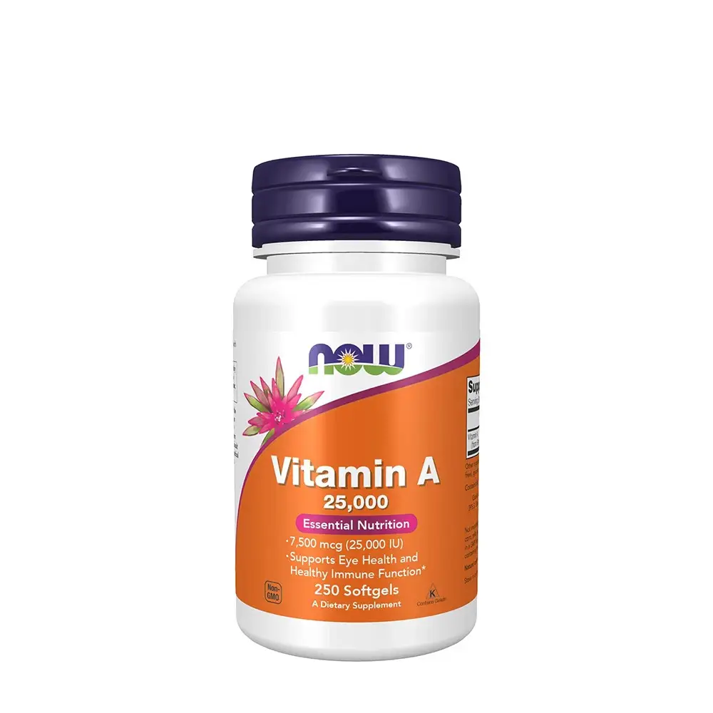 NOW Vitamin A 25 000 IE (250 mjuka kapslar) – Nuvalia