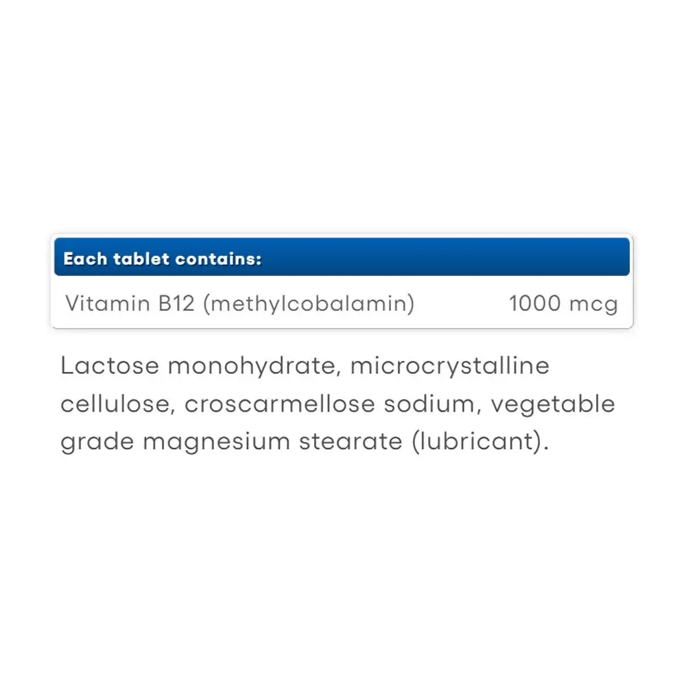 Natural Factors B12 Methylcobalamin 1000 mcg (90 Tabletter) - Bild 2