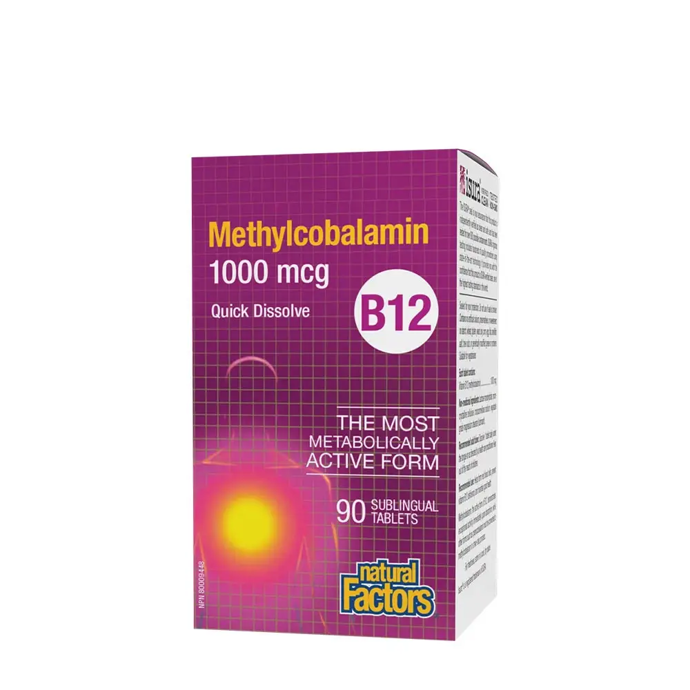 Natural Factors B12 metylkobalamin 1000 mcg (90 tabletter) – Nuvalia