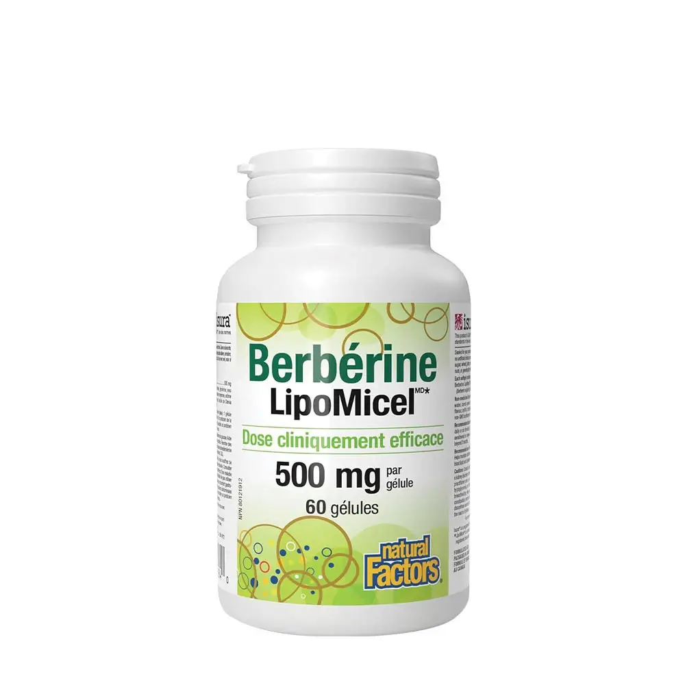 Natural Factors Berberine LipoMicel Matrix (60 mjuka kapslar) – Nuvalia