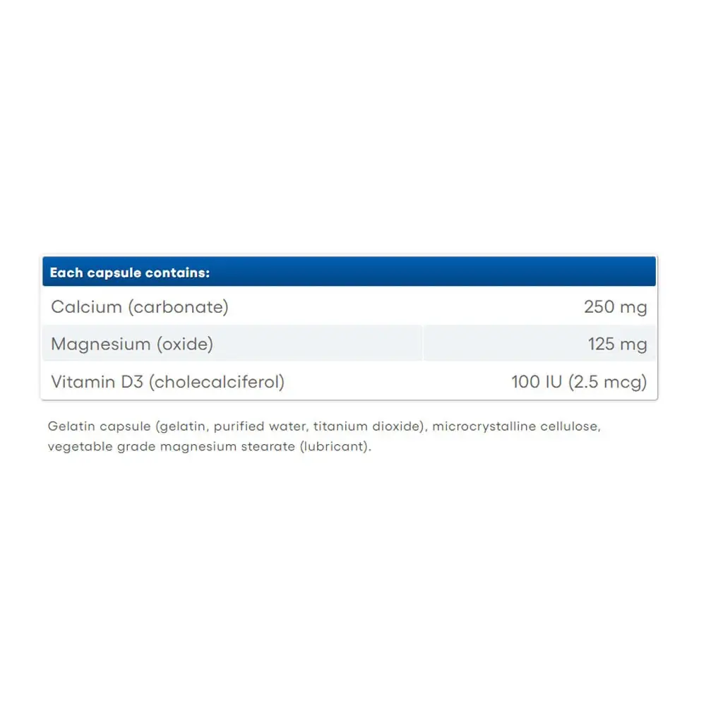 Natural Factors Calcium & Magnesium 2:1 Plus Vitamin D3 (90 kapslar) - Bild 2