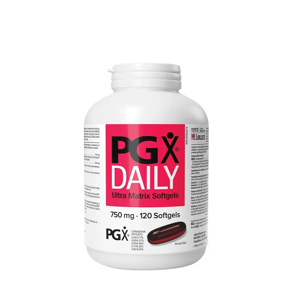 Natural Factors PGX Daily Ultra Matrix 750 mg (120 mjuka gelkapslar) – Nuvalia