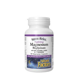 Natural Factors Stress-Relax Nighttime Magnesium Bisglycinate (90 Capsules) - Nuvalia
