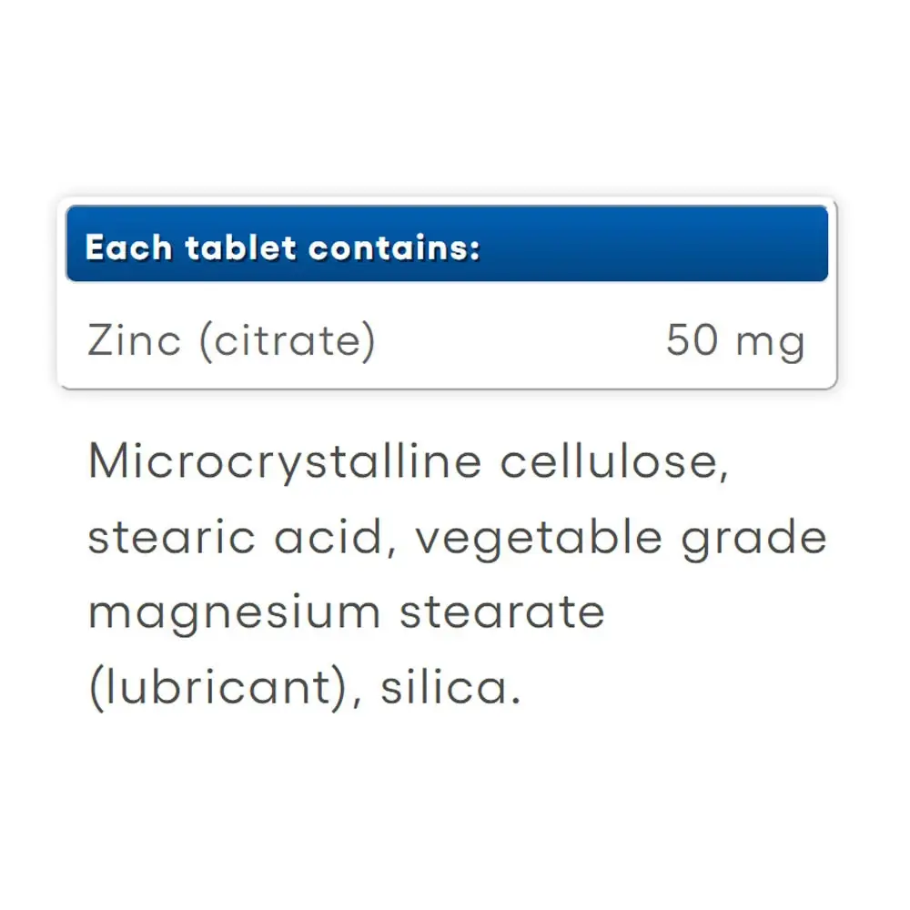 Natural Factors Zinkcitraat 50 mg (180 Tabletter) - Bild 2