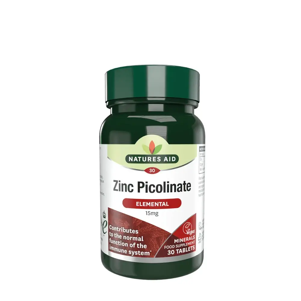 Natures Aid Zinkpikolinat 15 mg (30 tabletter) – Nuvalia
