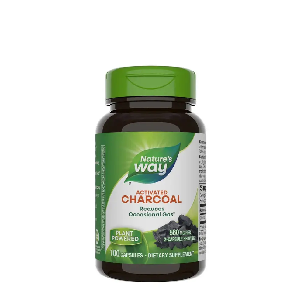 Natures Way Aktivt kol (100 kapslar) – Nuvalia