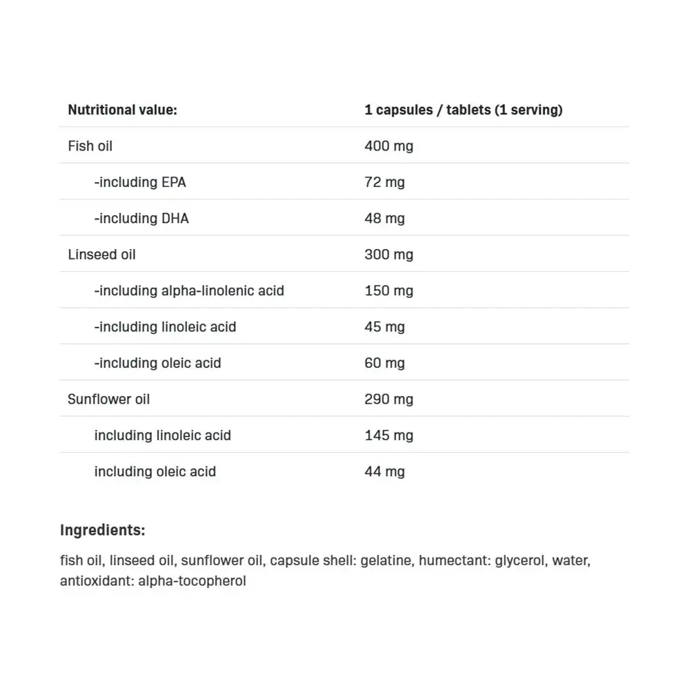 Omega 3-6-9 Strong – 90 kapslar - Bild 2