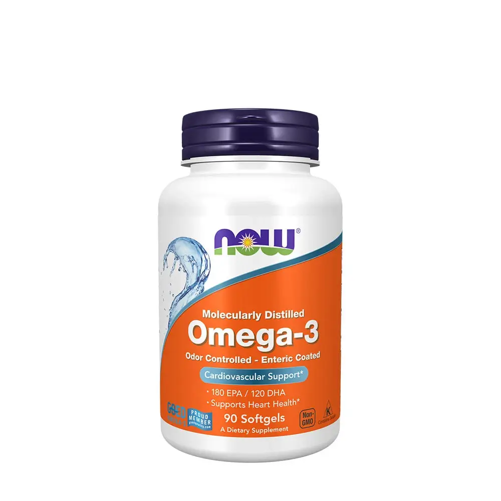 Omega-3 med enterisk beläggning – 90 mjuka kapslar – Nuvalia