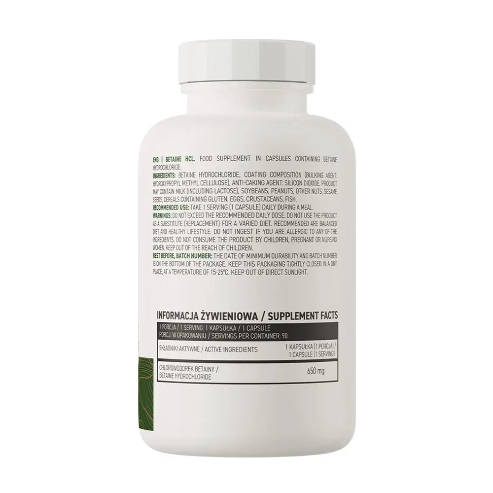 Ostrovit Betaine HCL Vege (90 kapslar) - Bild 2