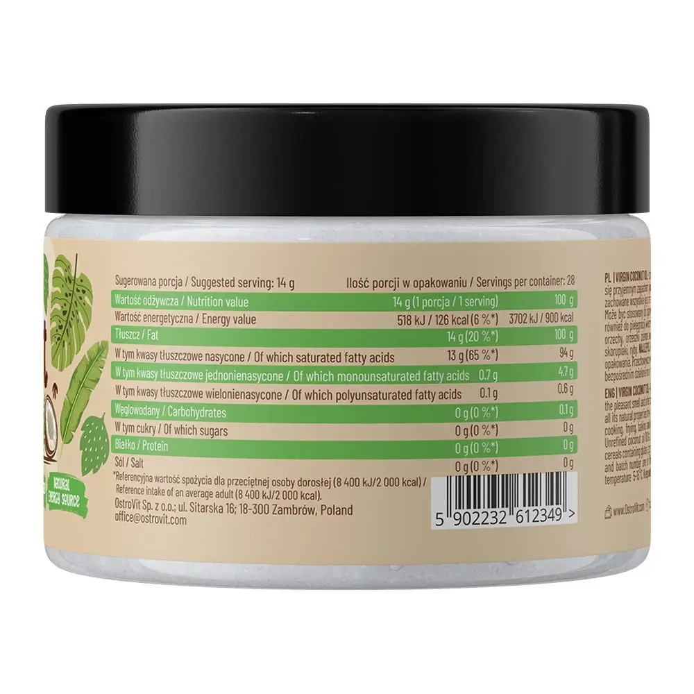 Ostrovit Extra Virgin Coconut Oil (400 g) - Bild 2