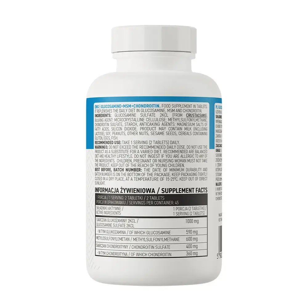 Ostrovit Glucosamine + MSM + Chondroitin (90 Tabletter) - Bild 2