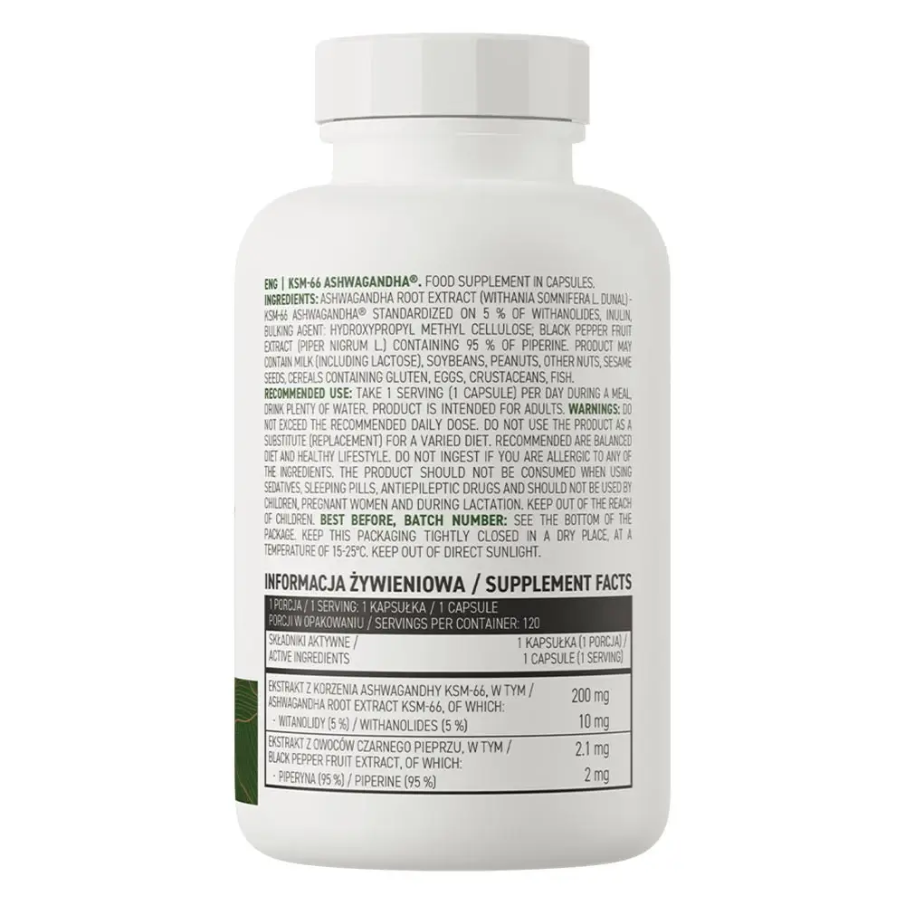 Ostrovit KSM-66 Ashwagandha® Vege - 120 Kapslar - Bild 2