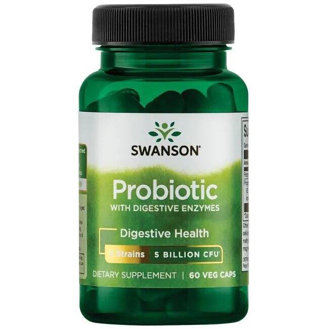 Probiotika med matsmältningsenzymer – 60 vcaps – Nuvalia