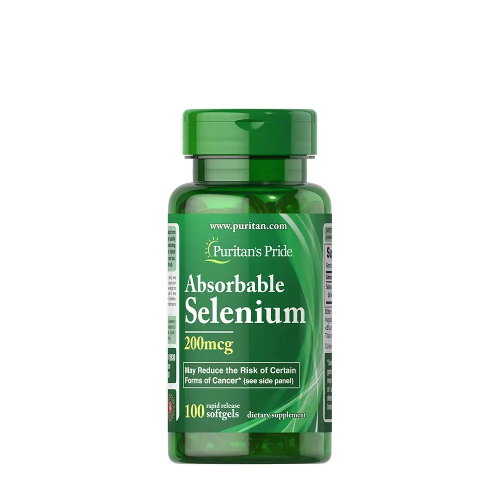 Puritan's Pride Absorberbart selen 200 mcg (100 mjuka kapslar) – Nuvalia