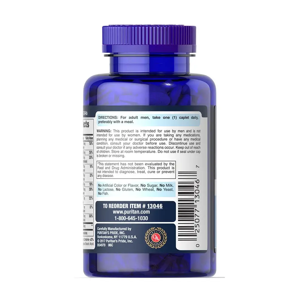 Puritan's Pride One Daily Men's Multivitamin (100 Kapsletter) - Bild 3