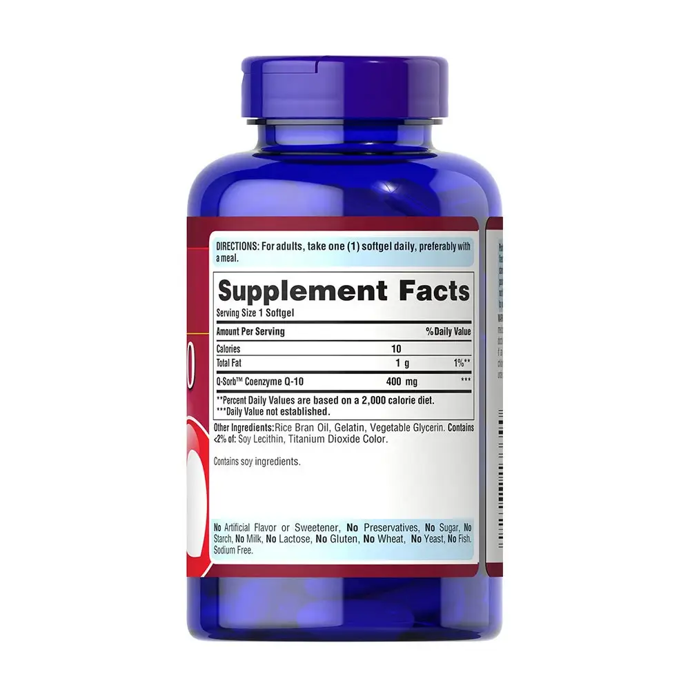 Puritan's Pride Q-Sorb™ CO Q-10 400 mg (120 mjuka kapslar) - Bild 4