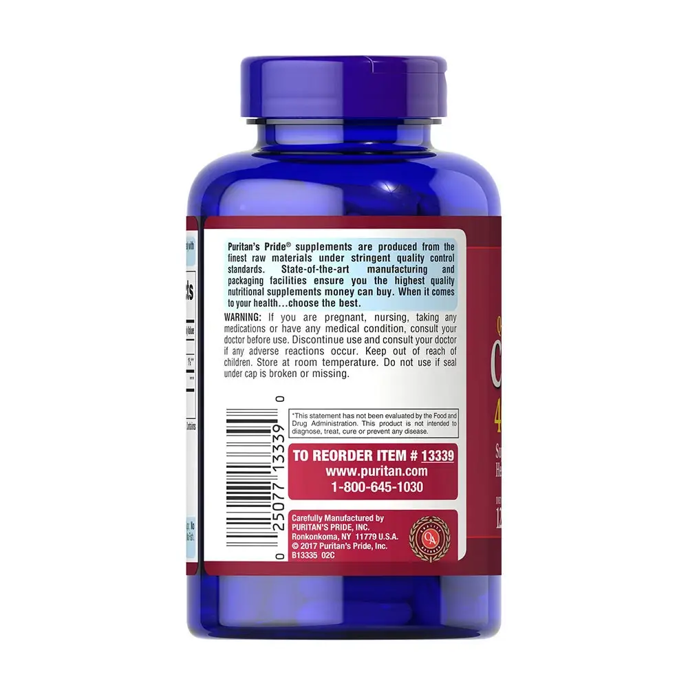 Puritan's Pride Q-Sorb™ CO Q-10 400 mg (120 mjuka kapslar) - Bild 7