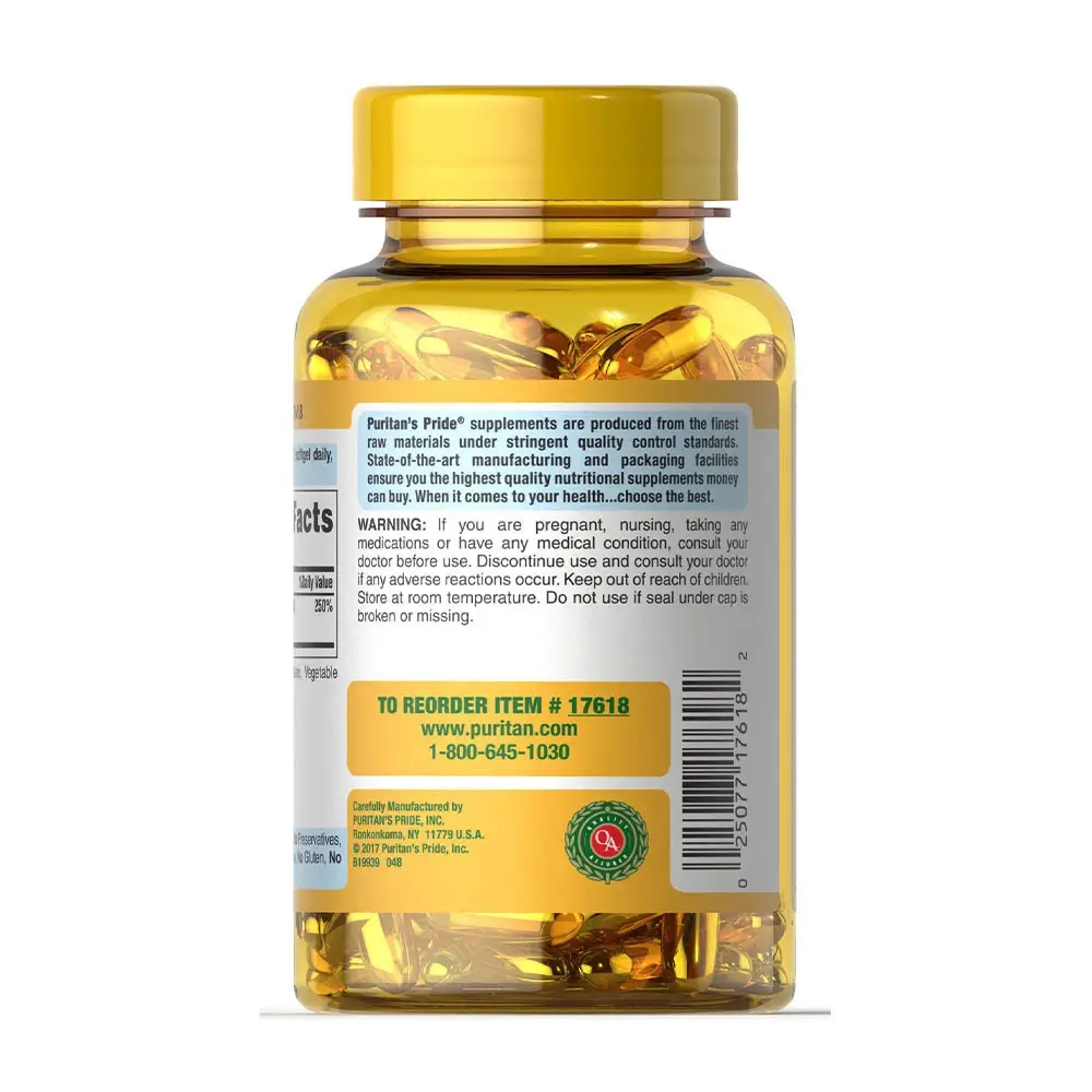 Puritan's Pride Vitamin D3 2000 IU (200 mjukgelékapslar) - Bild 5