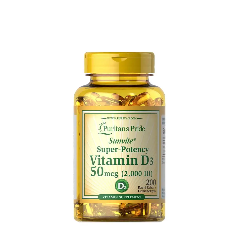 Puritans Pride Vitamin D3 2000 IE (200 mjuka kapslar) – Nuvalia