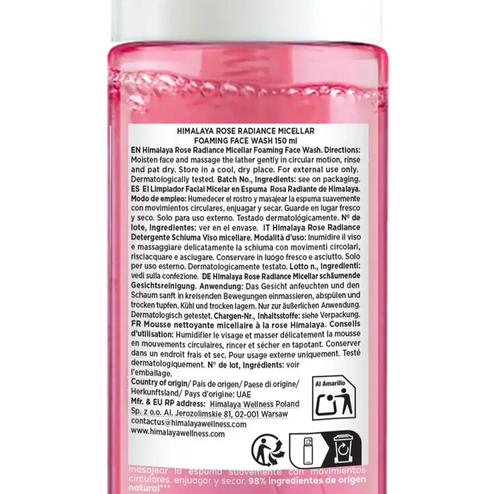 Rose Radiance Micellar Foaming Face Wash – 150 ml - Bild 2