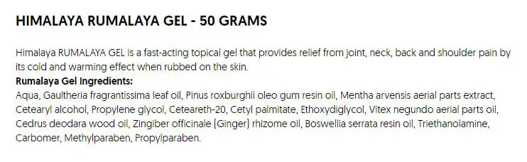 Rumalaya Gel – 50g - Bild 2
